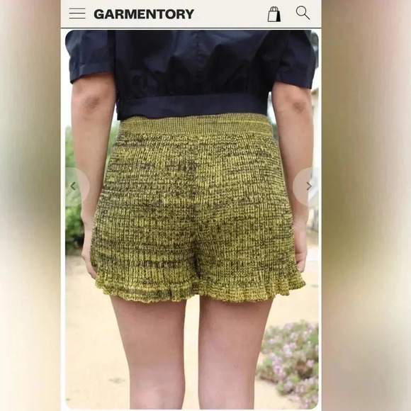 MARIA DORA FRILL CASHMERE BLEND SHORTS SIZE S - Picture 4 of 6